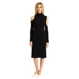 twenty Black Knit Cold Shoulder Dress - Black - XS - NWT